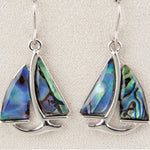 Wild Pearle Abalone Sail Boat Earrings