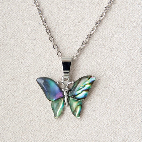 Wild Pearle Abalone Butterfly Necklace