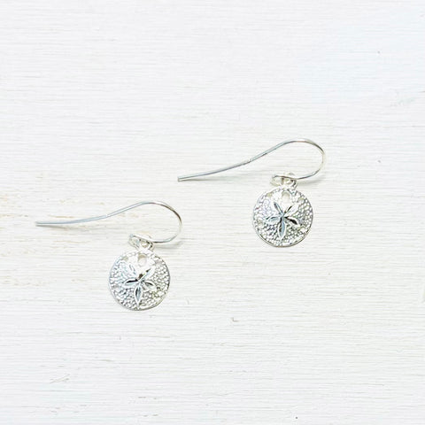 Sterling Silver Sand Dollar Dangle Earrings