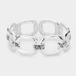 Fashion Silver Tone Stretch Bracelet