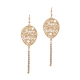 Fashion Gold Tone Happy Birthday Balloon Dangle Earrings