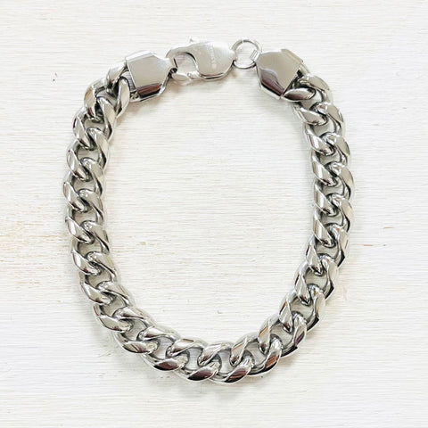Stainless Steel Curb Chain Bracelet