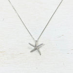 Sterling Silver CZ Starfish Necklace