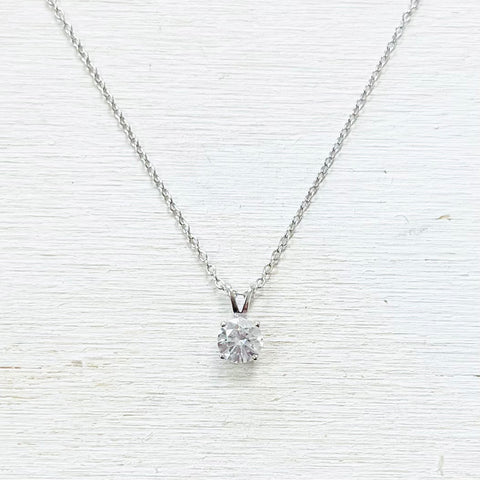 Sterling Silver CZ Necklace
