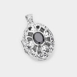 Fashion Oval Filigree Locket Necklace