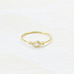 Sterling Silver Gold Plated CZ Ring