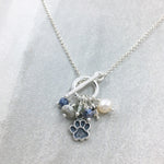 Sterling Silver Paw Toggle Necklace
