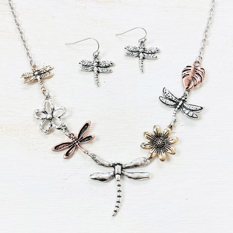 Fashion Dragonfly Necklace Set