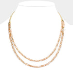 Fashion Double Layered Beaded Necklace
