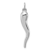 Sterling Silver Italian Horn Charm Necklace