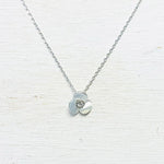 Fashion Silver Tone White Flower Necklace
