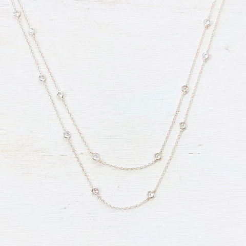 Fashion Rose Gold Long Layered Necklace