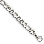 Stainless Steel Figaro Chain Bracelet