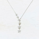 Sterling Silver CZ Star Y Chain Necklace
