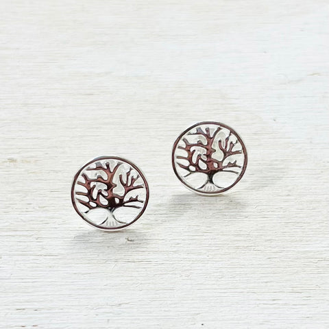 Sterling Silver Tree of Life Studs
