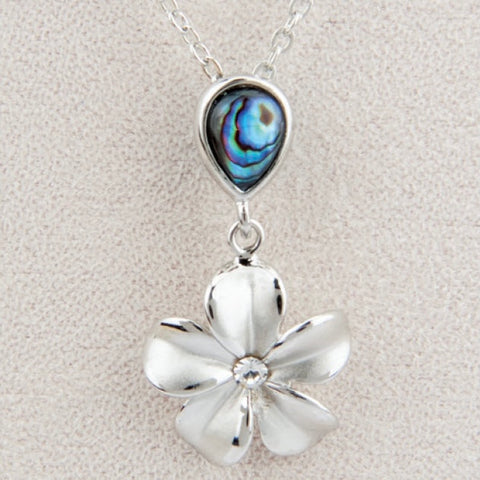 Wild Pearle Abalone Forget Me Not Necklace