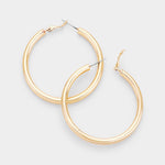 Fashion Gold Tone Hoops