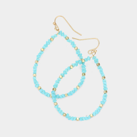 Fashion Turquoise Teardrop Earrings