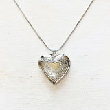 Fashion Silver Tone Heart Locket