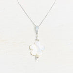 Sterling Silver Mother of Pearl Flower Necklace