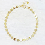 Sterling Silver Gold Plated Disc Bracelet