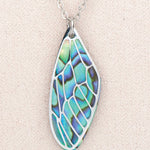 Wild Pearle Abalone Dragonfly Wing Necklace