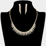 Fashion Gold Tone Rhinestone Necklace Set