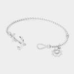 Fashion Silver Tone Anchor Hook Bracelet