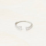 Sterling Silver CZ Open Ring- Size 7