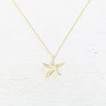 Fashion Gold Tone Starfish Necklace