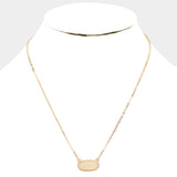 Fashion Gold Tone Ivory Druzy Necklace Set