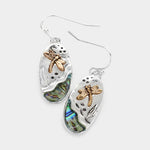 Fashion Abalone Dragonfly Earrings
