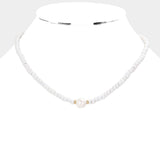 Fashion White Wood Beaded Necklace