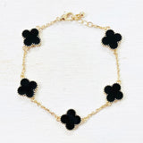 Fashion Enamel Clover Bracelet