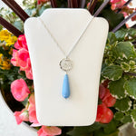 Sterling Silver Blue Jade Necklace