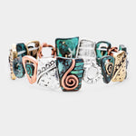 Fashion Tri Tone Stretch Bracelet