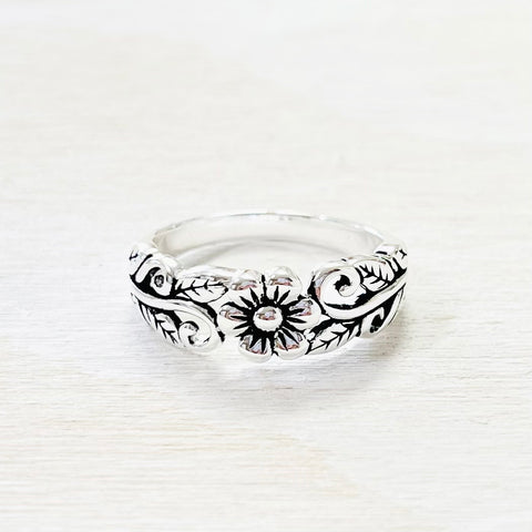 Sterling Silver Flower Ring