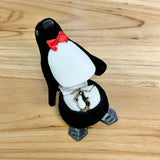 Fashion Goldtone Penguin Necklace with Keepsake Box