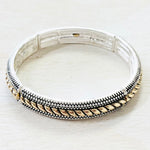 Fashion Two Tone Stretch Bracelet