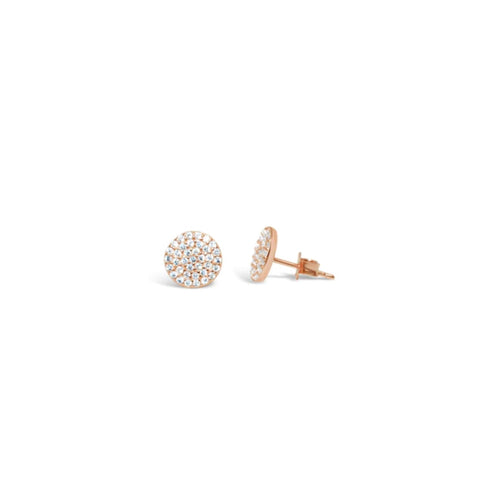"Pretty Party" Earring Pavé Disk Stud