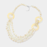 Fashion Triple Layered Chunky Necklace