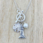 Sterling Silver Lighthouse Toggle Necklace