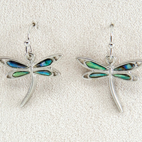 Wild Pearle Abalone Elegant Dragonfly Earrings