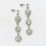 Fashion Silver Tone Rhinestone Earrings