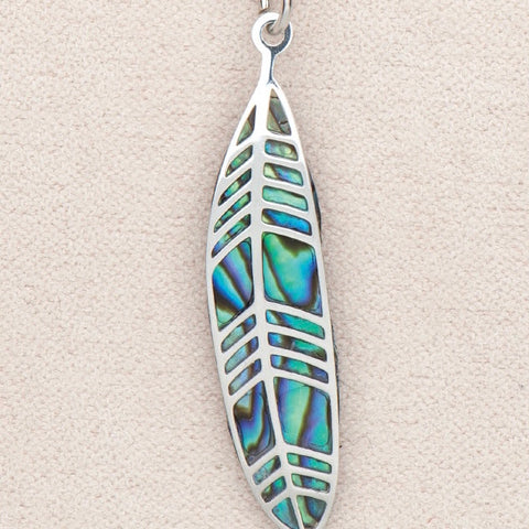 Wild Pearle Abalone Delicate Feather Necklace