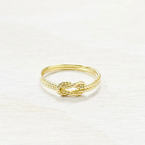 Sterling Silver Gold Plated Knot Ring