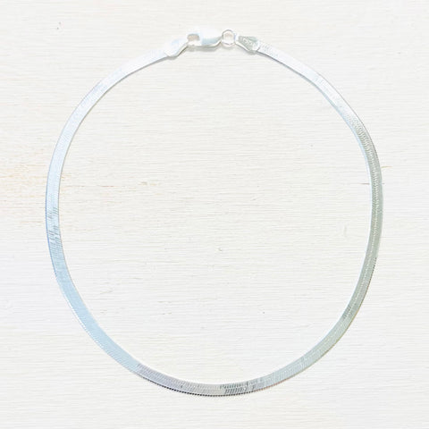 Sterling Silver Snake Chain Anklet