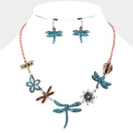 Fashion Dragonfly Necklace Set