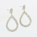 Fashion Gold Tone Open Teardrop Earrings