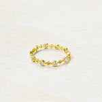Sterling Silver Gold Plated CZ Ring